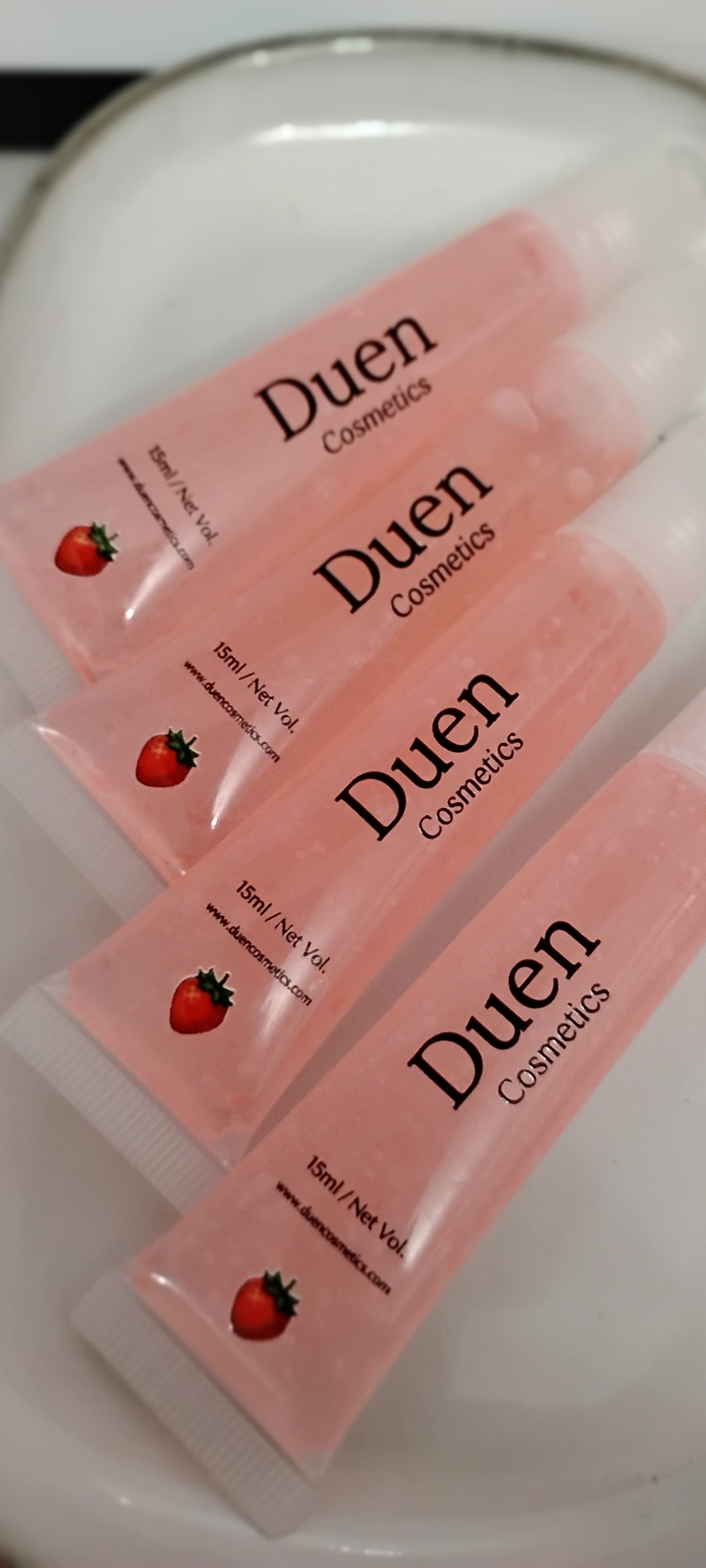 Clear lip gloss keychain