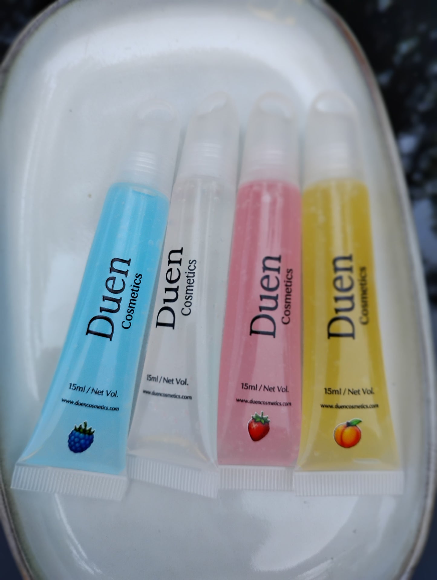 Clear lip gloss keychain